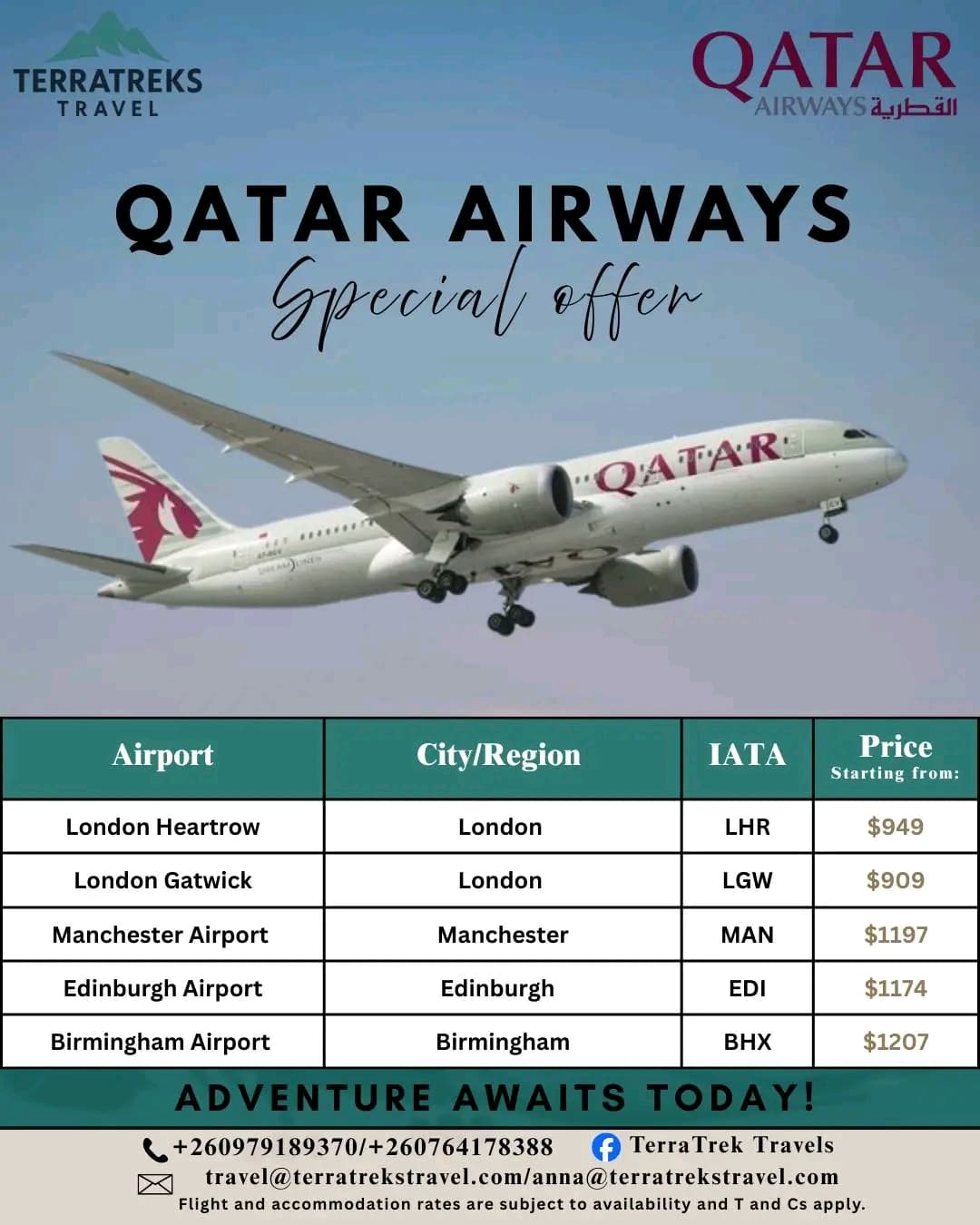 Qatar Airways Special Offer